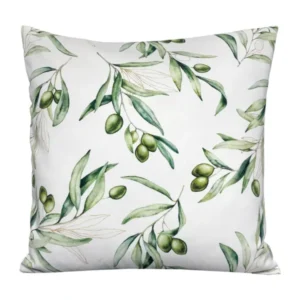 Mediterrane Kissenhülle ca. 50x50 cm aus 100% Baumwolle - Oliven Design aus der beties "Italy Collection"