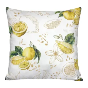 Hochwertige Kissenhülle ca. 50x50 cm aus 100% Baumwolle – Zitronen-Design aus der beties "Italy Collection"
