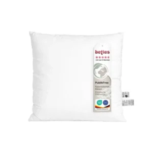 beties PublikFree Polyesterflocken Füllkissen 40x40 cm – etikett, Polyester, vegan, waschbar, Made in Europe