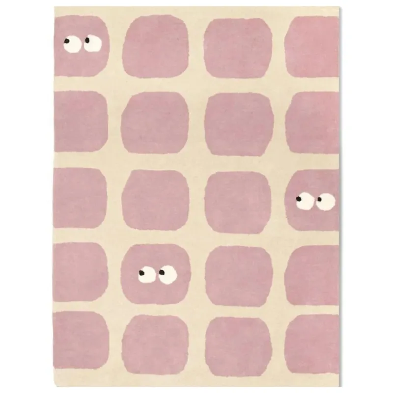 BLEUU - STUDIO - Tapis Enfant Bidules Rose 120 x 170 Cm