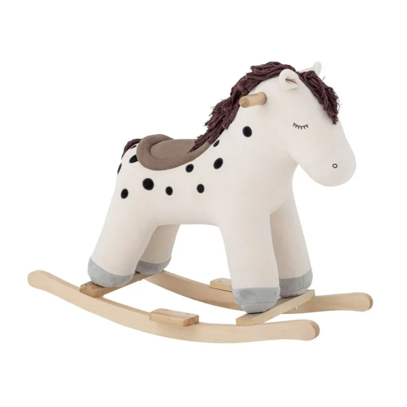 BLOOMINGVILLE MINI - Merlen Jouet à Bascule, Cheval, Blanc, Polyester