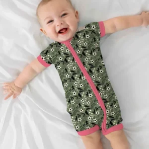Sage Green Soccer Dreams Bamboo Shorty Zippy