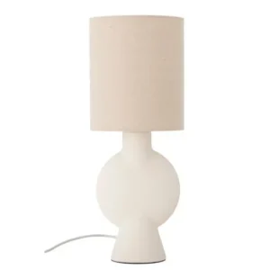 Tischlampe Everni - weißes Steingut