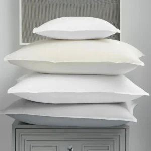 Sferra Corto Celeste Euro Sham White Colored Stack