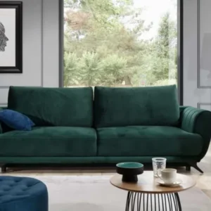 Designer Sofa Megan mit Schlaffunktion und Stauraum - Luxusbetten24