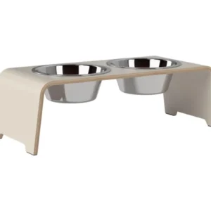 dogBar® M - HPL cashmere grey mit Edelstahl €169,00-Hundenapf-dogBar-TOJU Interior