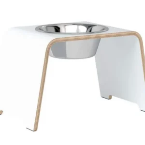 dogBar® Single M large weiß mit Edelstahl-dogBar-TOJU Interior