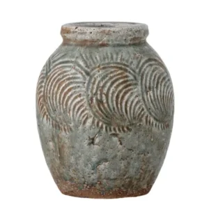 Vase „Lunara“ – Terrakotta in Grün