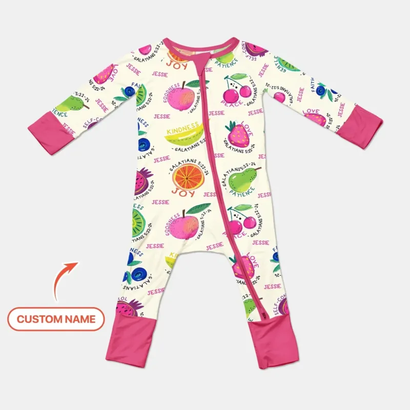 Fruit Of The Spirit custom name Convertible Zippy , Fruit Of The Spirit custom name Convertible Zippy - 0-3M