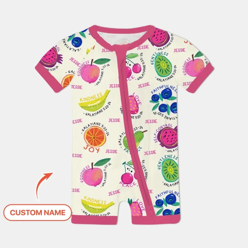 Fruit Of The Spirit Custom Name Shorty Zippy , Fruit Of The Spirit Custom Name Shorty Zippy - 0-3M