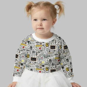 School Days Doodles Bamboo Crewneck Sweatshirt