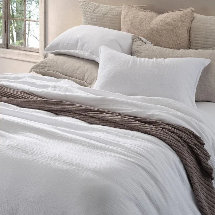 Muslin solid white duvet cover 100% cotton muslin