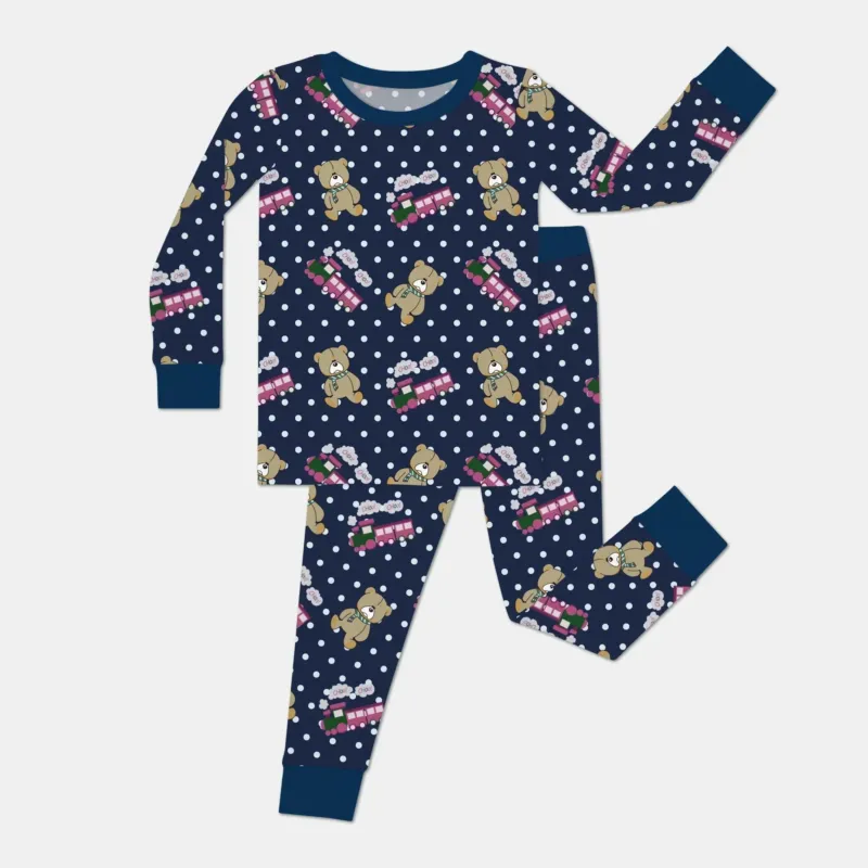 Huntrix Choo Choo Two Piece Long Sleeve Pajama Set , Huntrix Choo Choo Two Piece Long Sleeve Pajama Set - 12-18M