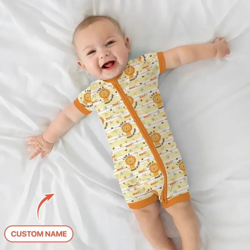 I Am A Child Of God Custom Name Boy Shorty Zippy , I Am A Child Of God Custom Name Boy Shorty Zippy - 0-3M