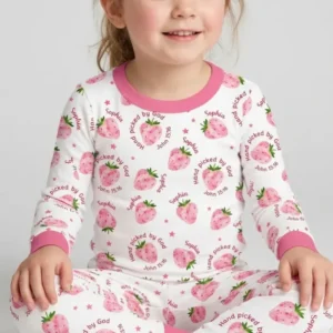 Hand Picked By God Custom Name Bamboo Two Piece Long Sleeve Pajama Set