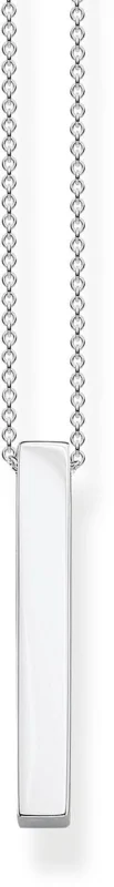 Halskette 925 Sterlingsilber mit Quader-Anhänger und Gliederkette