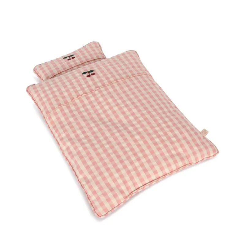 KONGES SLØJD - Literie De Poupée - Carreaux Rose Poudre