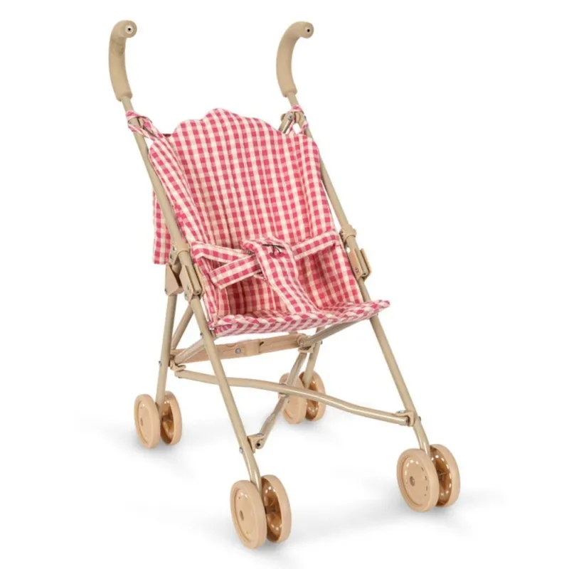 KONGES SLØJD - Poussette Canne Pour Poupée - Bubblegum Check