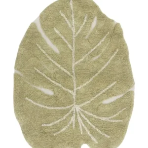 LORENA CANALS - Tapis Lavable Mini Monstera Olive 75 X 100 Cm
