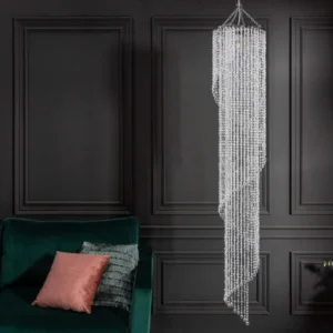 BIG STRASS L Extravagante Hängeleuchte 160cm Hängelampe Strass-Steine