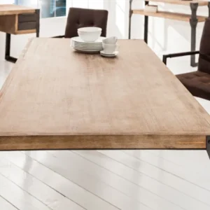 FACTORY Industrial Design Esstisch 160cm Akazie weiß gekälkt