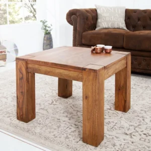 MAKASSAR Massivholz Couchtisch 60cm Sheesham einzigartige Maserung