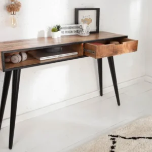 Industrial Konsolentisch INDUSTRIAL 120cm Mango mit schwarzen Beinen