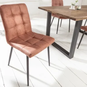 Retro Design Stuhl MODENA Microfaser mit Ziersteppung