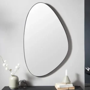 Moderner Wandspiegel NOEMI 90cm schwarz asymmetrisches Design