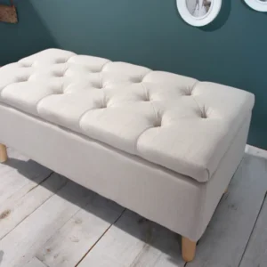 Chesterfield Truhenbank CASTLE 100cm Sitzbank Landhausstil mit Stauraum