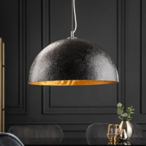 GLOW Elegante Design Hängeleuchte 50cm schwarz gold Hängelampe