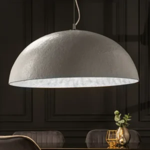 GLOW Elegante Design Hängeleuchte 70cm weiß silber Hängelampe