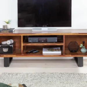 FIRE & EARTH Massives TV-Board 160cm Sheesham Stone Finish Palisander