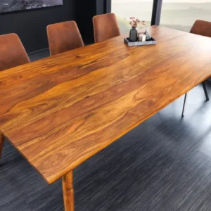 MYSTIC LIVING Massivholz Esstisch 160cm natur Sheesham stone finish Retro-Design