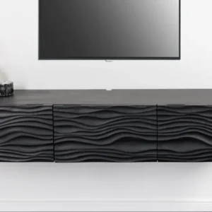 WAVE Design TV Board 160cm schwarz Mango Massivholz
