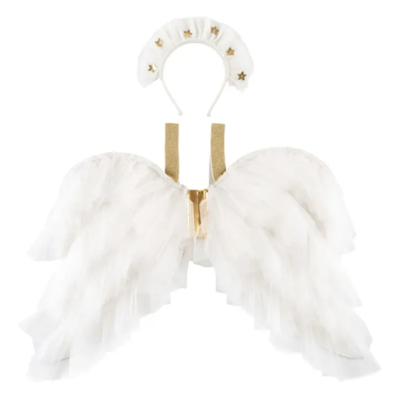 MERI MERI - Déguisement Ailes D'ange En Tulle Avec Couronne D'étoiles