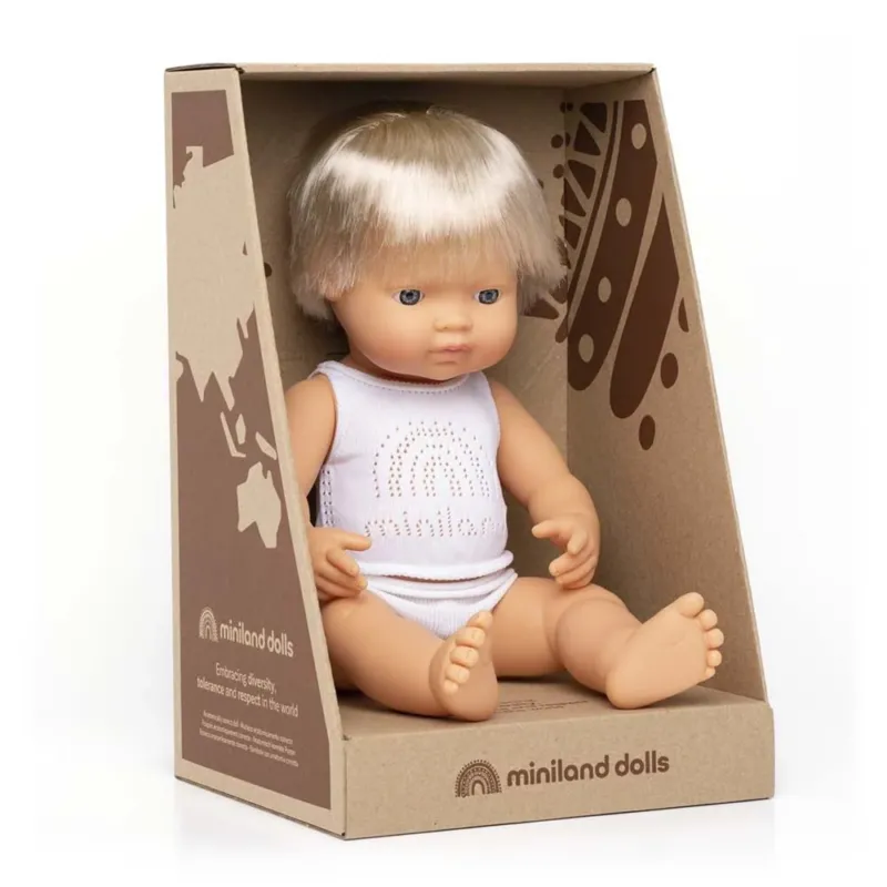 MINILAND - Poupée Bébé Garçon Européenne 38 Cm