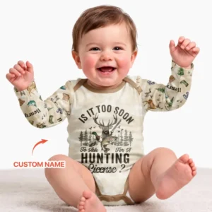 Personalized Funny Hunting Bamboo Bodysuit
