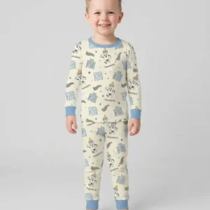 Custom Name Cool Club Daddy & Me Matching Bamboo Two Piece Long Sleeve Pajama Set