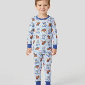 I Have A Hero Daddy & Me Matching Bamboo Two Piece Long Sleeve Pajama Set