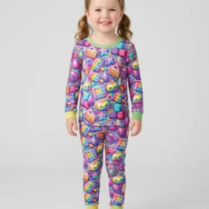 Squishy Party Bamboo Two Piece Long Sleeve Pajama Set