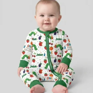 Custom Name And Age Hungry Caterpillar Bamboo Convertible Zippy
