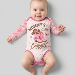 Personalized Family's Little Cowgirl Bamboo Bodysuit