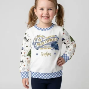 Custom Name North Pole Adventure Bamboo Crewneck Sweatshirt