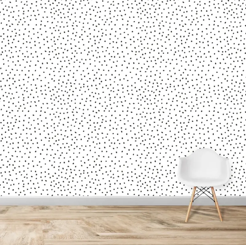 MUNKS & ME - Papier Peint Chambre Enfant à Motif Répété - Cora Spotty - Noir