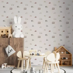 MUNKS & ME - Papier Peint Chambre Enfant à Motif Répété - De Transport