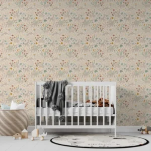 MUNKS & ME - Papier Peint Chambre Enfant à Motif Répété - Mils Menagerie - Rose
