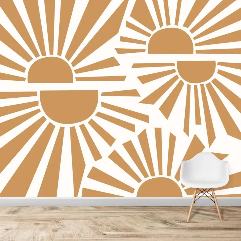 MUNKS & ME - Papier Peint Chambre Enfant à Motif Répété - Sunbeams