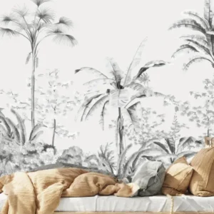 MUNKS & ME - Papier Peint Chambre Enfant Palmier Tropical De L'île