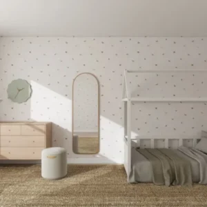 MUNKS & ME - Papier Peint Panoramique Pour Enfants - À Carreaux Bibi Papillons